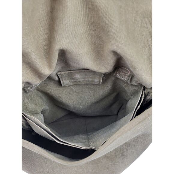US M1936 musette bag marked THE LANGDON TENT & AWNING CO  WWII US Army Field Musette Bag Canvas 1942 The Langdon Tent & Awning Co.